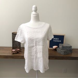 Tommy Hilfiger White Embroidered Tshirt